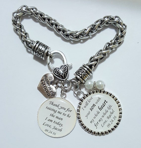 MOTHER of the GROOM BRACELET / Mother in Law Bracelet Personalized Mother of the Groom Bracelet Wedding Keepsake Mother of the Groom Gift