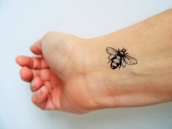 6 bee temporary tattoos realistic bee tattoo vintage bees 