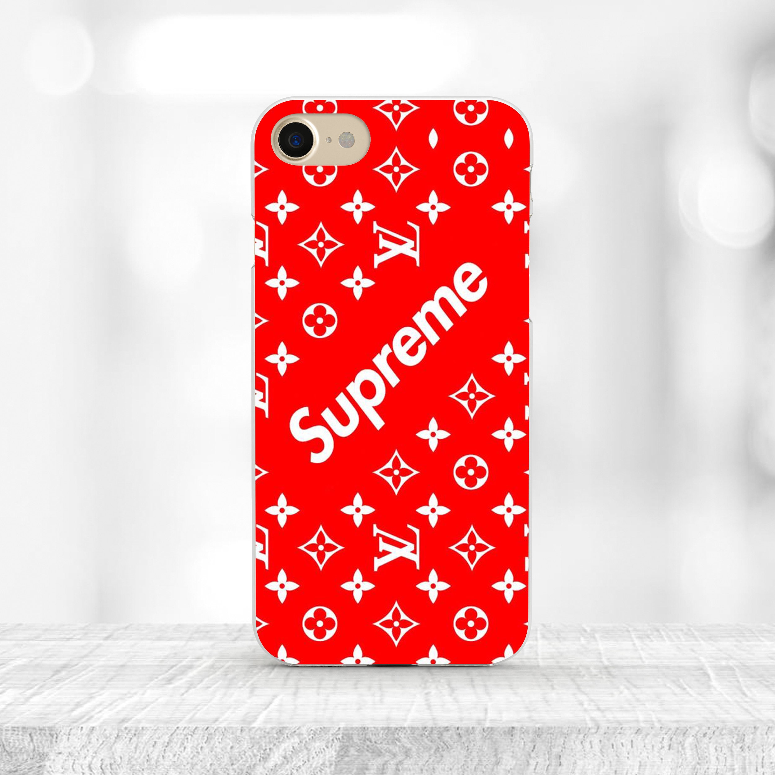 Louis Vuitton Monogram x Supreme Logo iPhone 8 Plus Case