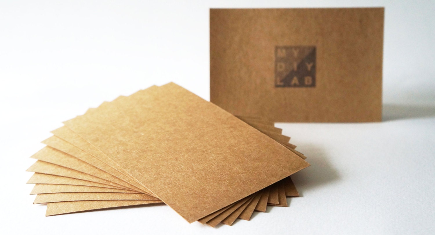Set of 10 // Kraft Card Stock // 4x6 // Postcard Size // Extra