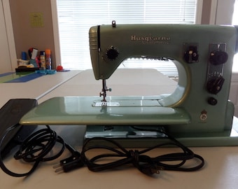 Vintage Husqvarna Automatic Sewing MachineType 21E Power Cord Foot Pedal Made in Sweden