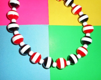 Striking Stripes Gumball Necklace