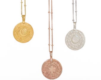 Sun-Moon Rose Gold Necklace