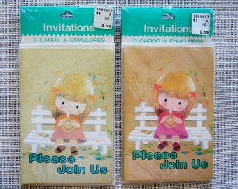 Vintage Party Invitations 1970s Original Packaging