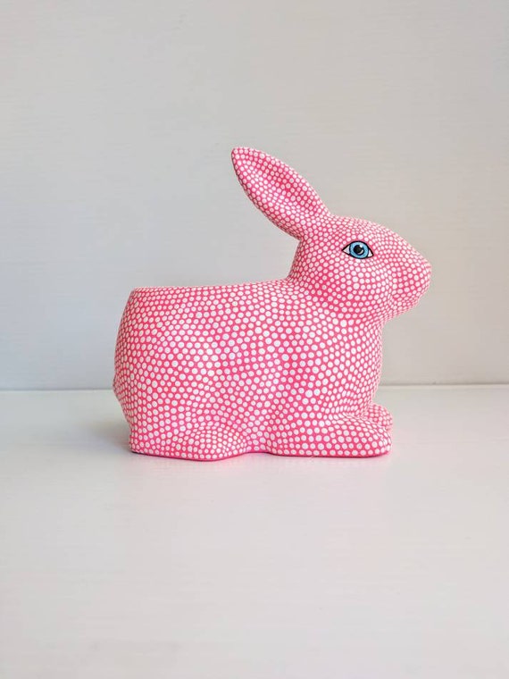 Bunny planter ceramic bunny pot pink bunny