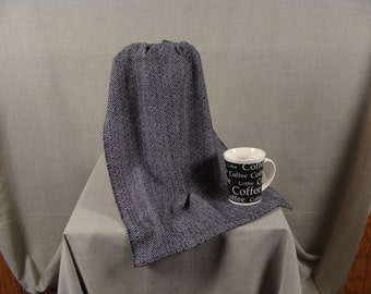 Handwoven Dishtowel, Black and White