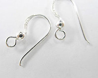 5 pairs of 925 Sterling Silver Ear Wires 8x17 mm. :th0828