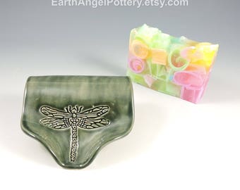 Ceramic Soap Dish ~ Soap Saver ~ Soap Dish Pottery ~ Textured Self Draining Soap Dish ~ Handmade Soap Dish ~ In Stock