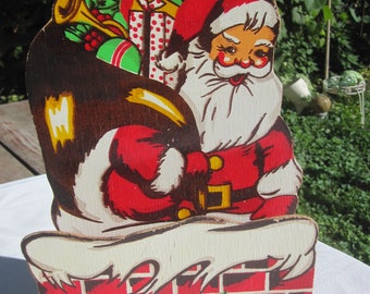 Vintage Santa Christmas Card Holder Wall Hanger