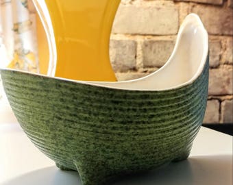 Shawnee 1950s Green Boomerang Planter