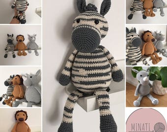 Häkelanleitung Zoe, das Zebra