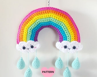 Rainbow Mobile PDF Pattern, crochet, amigurumi