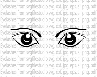 T-shirt svg, Eyelashes SVG File, Makeup SVG File, eye svg, woman svg, eyebrow svg, jumper svg, eyelashes cut files, dxf, png, eps, jepg, pdf