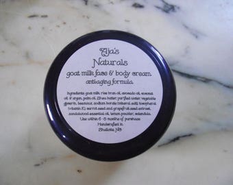Anti Aging Goat Milk Face and Body Cream 8 oz. jar