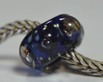 Unique Handmade Lampwork Glass European Charm Bead - SRA - Fits all charm bracelets - Silver Core Options
