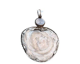 Drusy Tibetan Setting Sterling Pendant #4