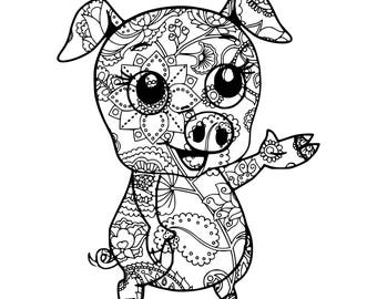 Pig Mandala Svg Free Project - Layered SVG Cut File