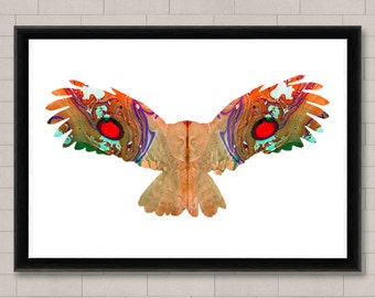 Owl Fine Art Print, Wall Hanging, Home Decor,Wall art
