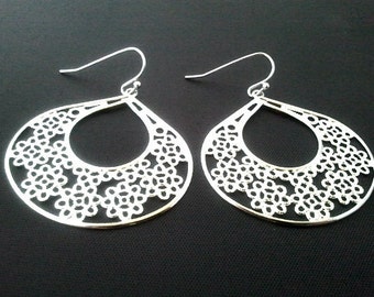 Drop in Drop Earrings,Silver Drop, Dangle, Earrings