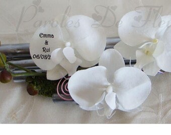 Ring bearer white silver bamboo orchids like to customize