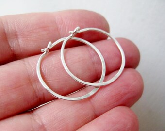 Essential Sterling Hoops - Solid Sterling, Delicate Hoop Earrings