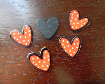 Resin heart embellishment