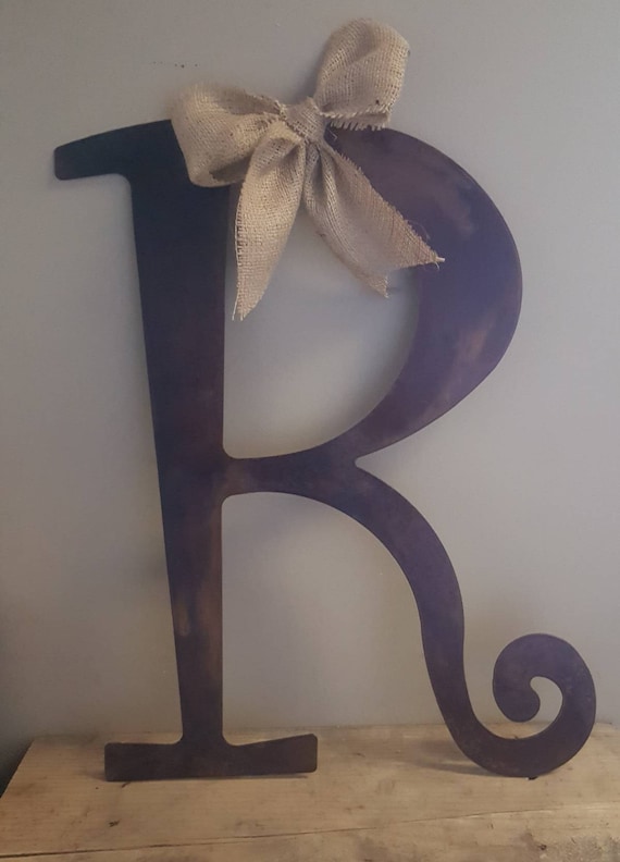 Metal monogram metal letters for wall single metal Initial