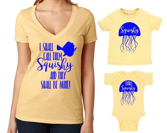 I Shall Call Them Squishy And They Shall Be Mine Shirt Set-Finding Nemo-Finding Dory-Squishy Shirt Set-Mommy and Me-Daddy and Me-Siblings