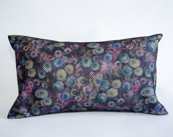 Floral Maze Pillow Cover 12x18. Decorative Pillow Case. Pillows for couch. Unique Pillow Colorful Pillows