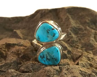 Sleeping Beauty Turquoise Handmade Sterling Silver Ring