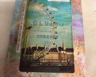Mini Eclectic Journal with Vintage Music Paper