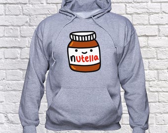 Nutella Smile sweatshirt/ Nutella hoodie/ Nutella Fan pullover/ Nutella Jar sweater/ jumper/ Chocolate/ hoody/ Nutella gift/ Nutela/ (B45)