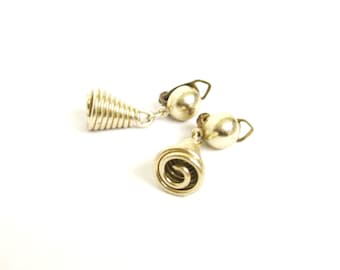 Vintage Spiral Clip-On Earrings