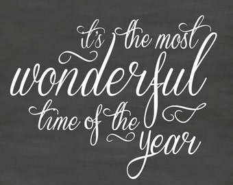 Most wonderful time christmas wall decal DB367