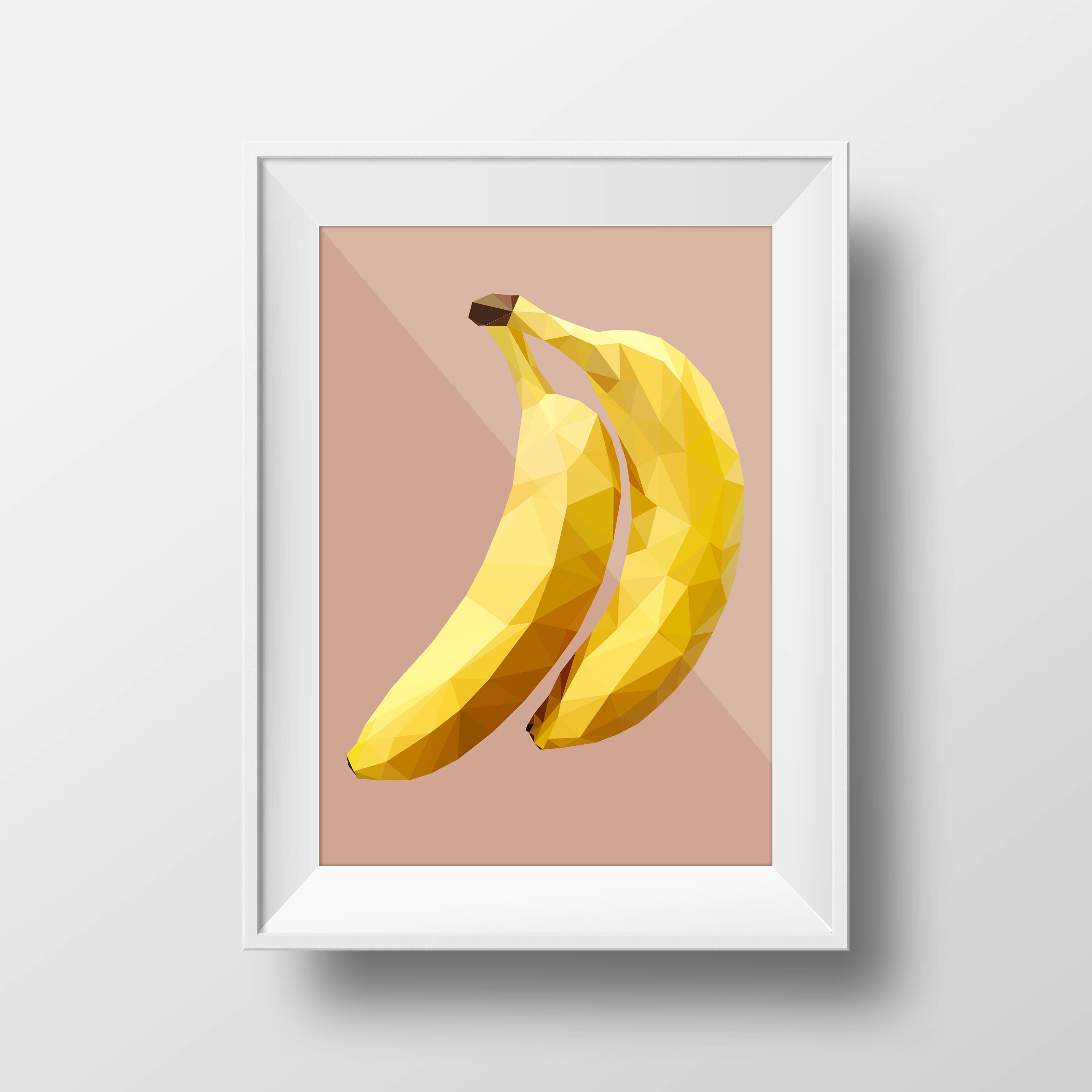 Banana Wall Art Digital Download Geometric Wall Art