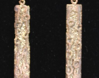 Etched Copper Earrings (061617-018)
