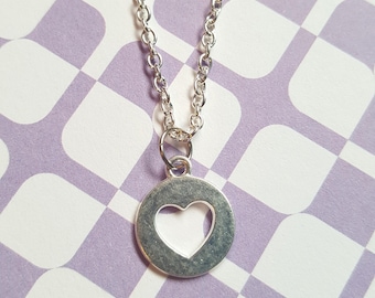 Heart necklace, Heart coin necklace, Pendant necklace, Heart, Hearts, Heart jewellery, Heart coins, Coin necklace, Gifts for her, Love
