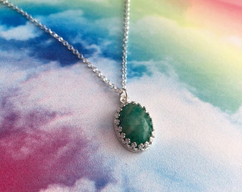 Amazonite and Sterling Silver Necklace, Gifts For Her, Amazonite Jewellery, Amazonite Necklace, Amazonite, Amazon Jade