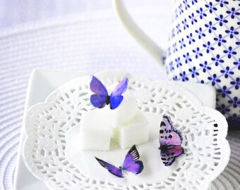 Itsy Bitsy Edible Butterflies - Purple Assorted Butterflies set of 48 for Cakes and Cupcakes