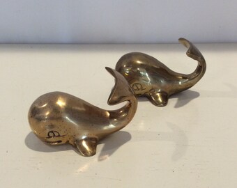 Brass Whale Paperweight