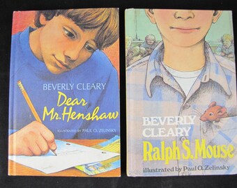 Dear Mr. Henshaw // 1983 Hback 1st Printing //Ralph S Mouse // Beverly Cleary - set of 2 books // ISBN 068802405X & 0688014526