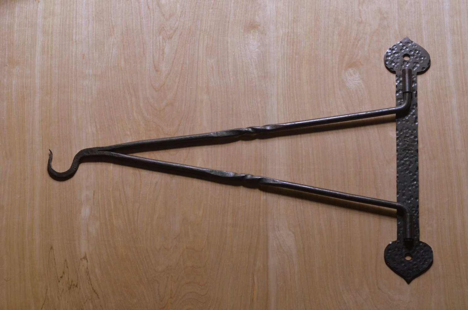 Hand Forged Fireplace Crane Blacksmith Made Zoom