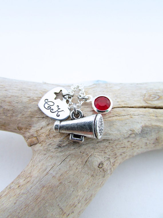 Cheer Megaphone Necklace Cheereading Necklace Personalized