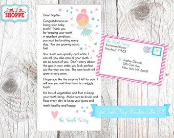 INSTANT DOWNLOAD | EDITABLE | Tooth Fairy Miniature Letter | Tooth Fairy Certificate | Tooth Fairy Note | Tooth Fairy Printable Tooth Chart