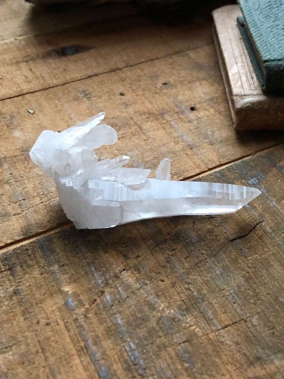 Small Lemurian Quartz Point Cluster 20g, Lemurian Cluster, Raw Lemurian Seed Cluster, Tiny Lemurian Cluster, Small Seed Crystal Cluster