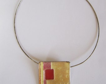 Geometric necklace 90s jewellery