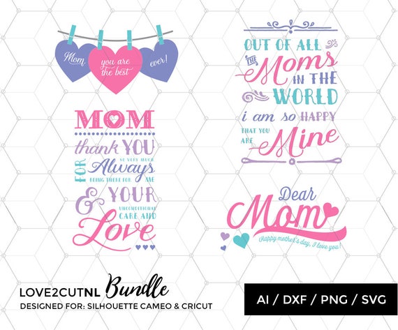 Download Mothers Day SVG Bundle SVG Sale Dear Mom / Thank you Mom