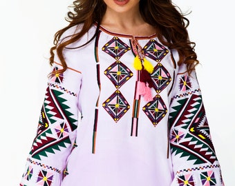 Ukrainian Vyshyvanka blouse Embroidered Women Dress Shirt