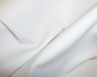 Leather 8"x10" DIVINE Bright WHITE Top Grain Cowhide 2.5 oz / 1 mm Available in FULL Hides PeggySueAlso™ E2885-29