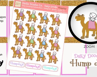 Humpday Planner stickers Original doodle kawaii stickers